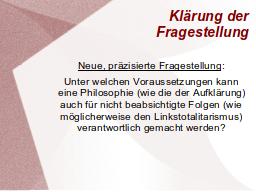 Klärung der Fragestellung