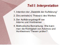 Inhalt Teil 1