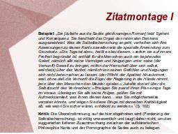 Zitatmontage I