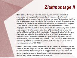 Zitatmontage II