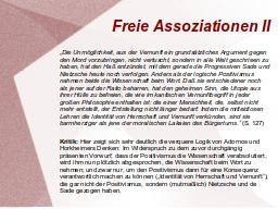 Freie Assoziationen II