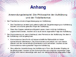 Aufklärung und Totalitarismus