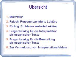 Übersicht