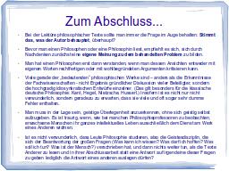 Zum Abschluss