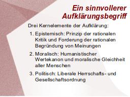 Ein sinnvollerer Aufklärungsbegriff