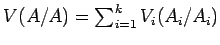 $V(A/A) = \sum_{i=1}^k V_i(A_i/A_i)$